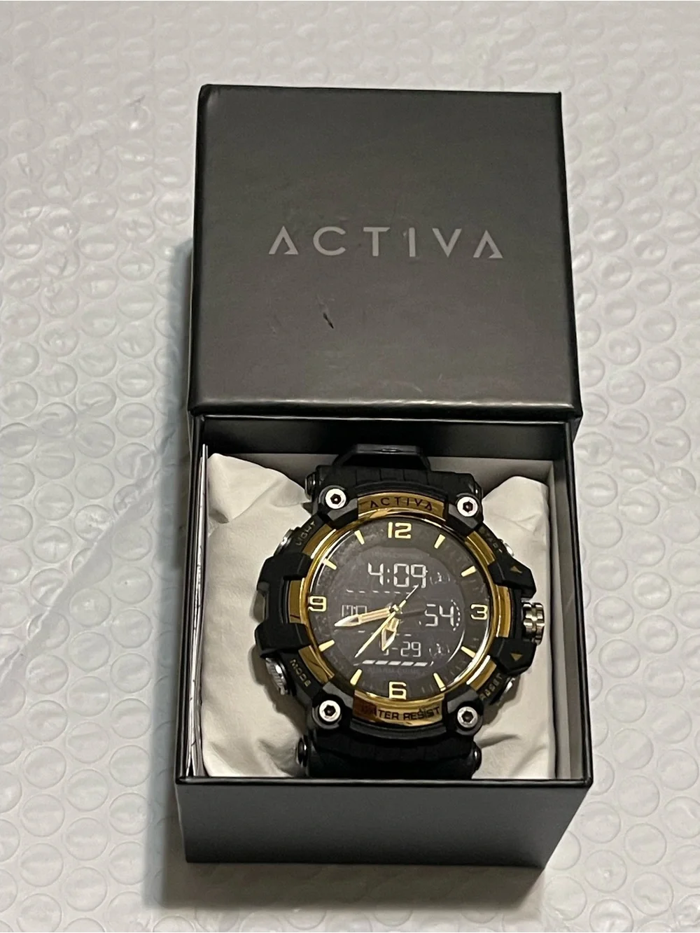 Activa Ardus X Invicta Analog Digital Men's Watch - 58mm. Black Gold new